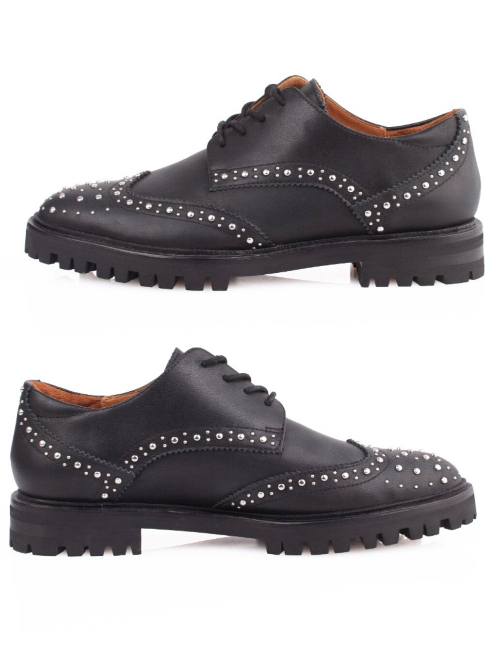 Bared Footwear Silktail 2 Studded Leather Lug Sole Oxfords W EU 36 / US 6-6.5 - Picture 7 of 14